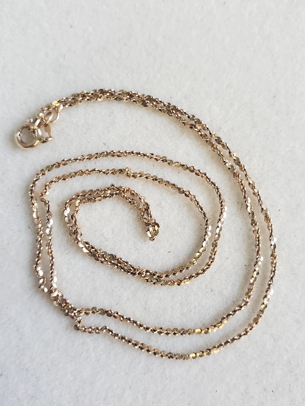 10K, 19": Solid Gold Sparkle Chain Necklace | | 2.25 g | Stamped